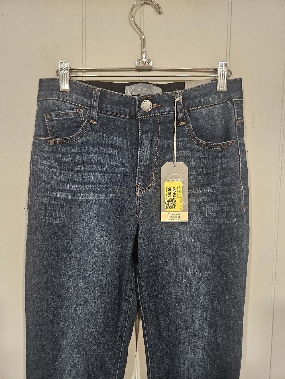 Wit & Wisdom Jeans Womens Size 2 Blue Ab Solution High Rise Itty Bitty Boot NWT - Picture 2 of 8